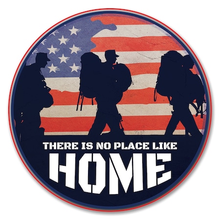 Signmission Corrugated Plastic Sign With Stakes 24in Circular-There Is No Place Like Home C-24-CIR-WS-There is no place like Home